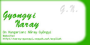 gyongyi naray business card