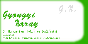 gyongyi naray business card